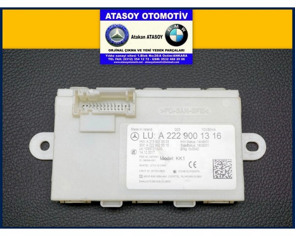 MERCEDES W253 GLC KEYLESS GO BEYNİ 2229008021 2229004718 2229001316 2229000016 2229004214 2139004319 2139001610 2139008607 , 2139004619 , 2139004419 , 2139002010 , 2139001910